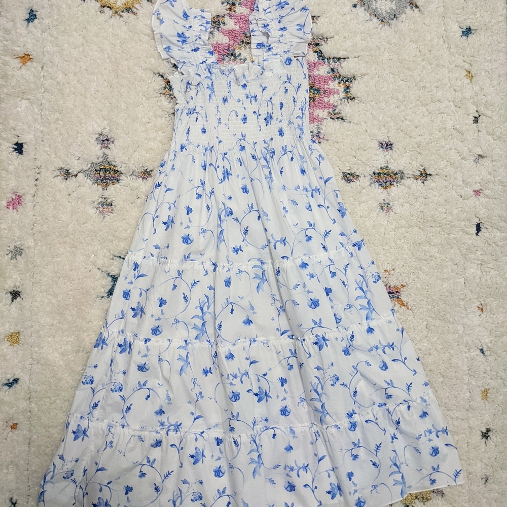 Hill House Nap Dress Blue Botanical Ellie